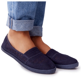 Openwork Slip-On Tennarit Navy Blue Chillout tummansininen