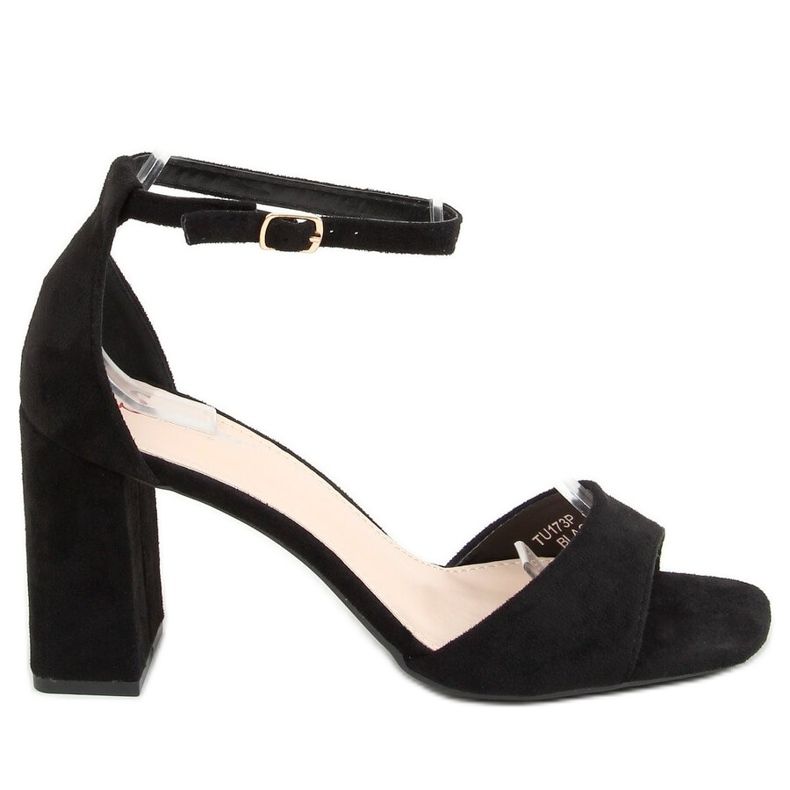 Sandaalit neliön korko mokka musta TU173P Musta
