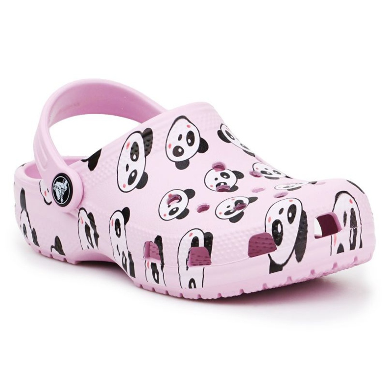 Crocs Classic Panda Print Clog Jr 206999-6GD vaaleanpunainen