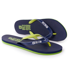 Naisten varvastossut Big Star FF274A312 Navy blue tummansininen vihreä