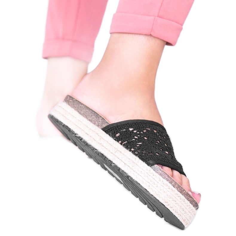 Mustat pitsi Glam Shape -tossut