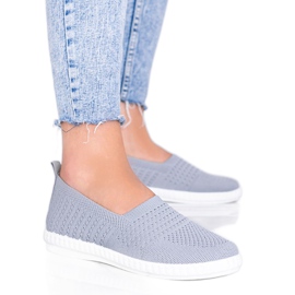 Harmaat Slip On openwork Funk -tennarit