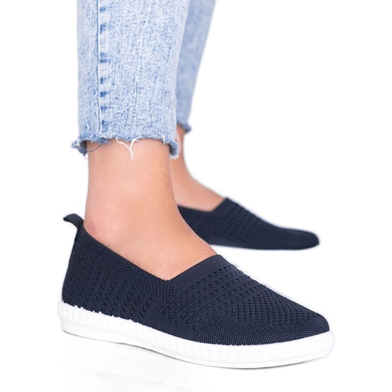 Tummansininen Slip On openwork Funk -lenkkarit laivastonsininen Tummansininen Slip On openwork Funk -lenkkarit laivastonsininen