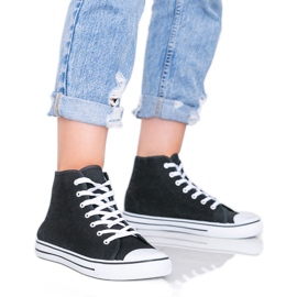 Naisten mustat lenkkarit Gampa nilkka