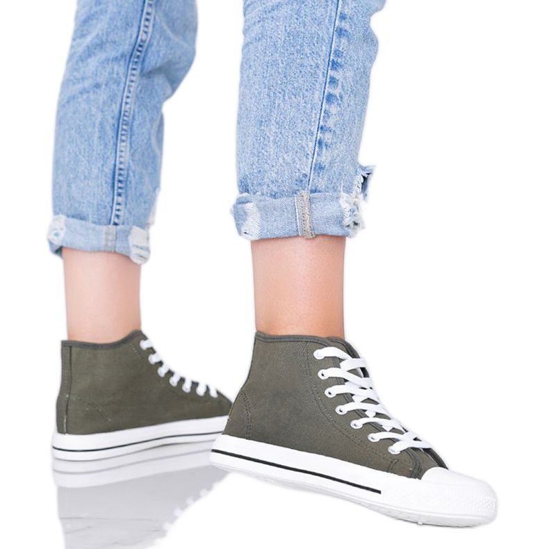 Vihreät khakin naisten nilkkurit Gampa