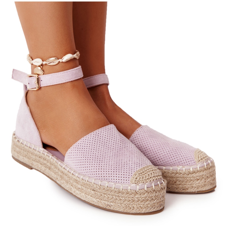 Espadrillit olkilavalla Violet Bali violetti
