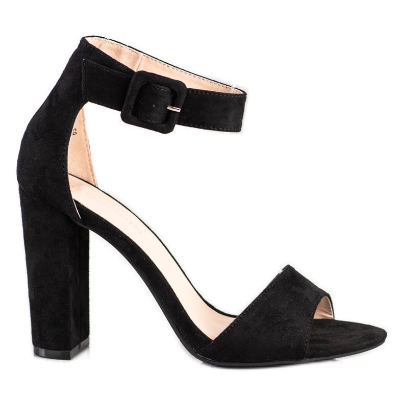 Goodin Mustat sandaalit korkealla postilla