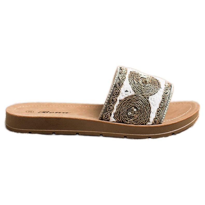 Bona Tyylikkäät tossut valkoinen harmaa