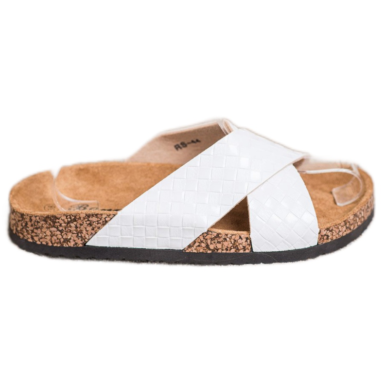 Bona Mukavat Eco -nahkatossut valkoinen