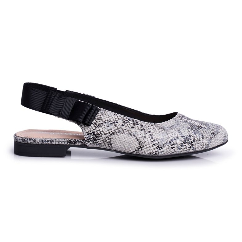 Naisten ballerinat Sergio Leone Grey Snake BL615 Lilon beige musta harmaa