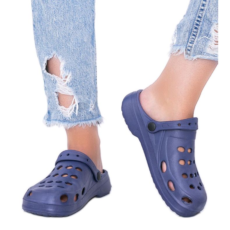 Naisten Karolinos tummansiniset krok -tossut laivastonsininen