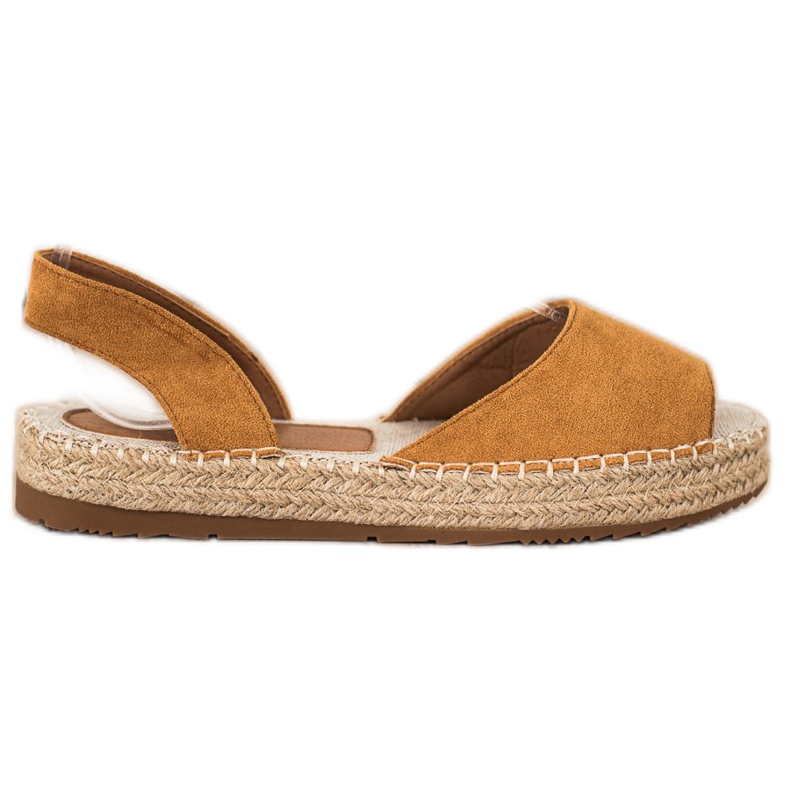 Ideal Shoes Liukuvat espadrillit ruskea