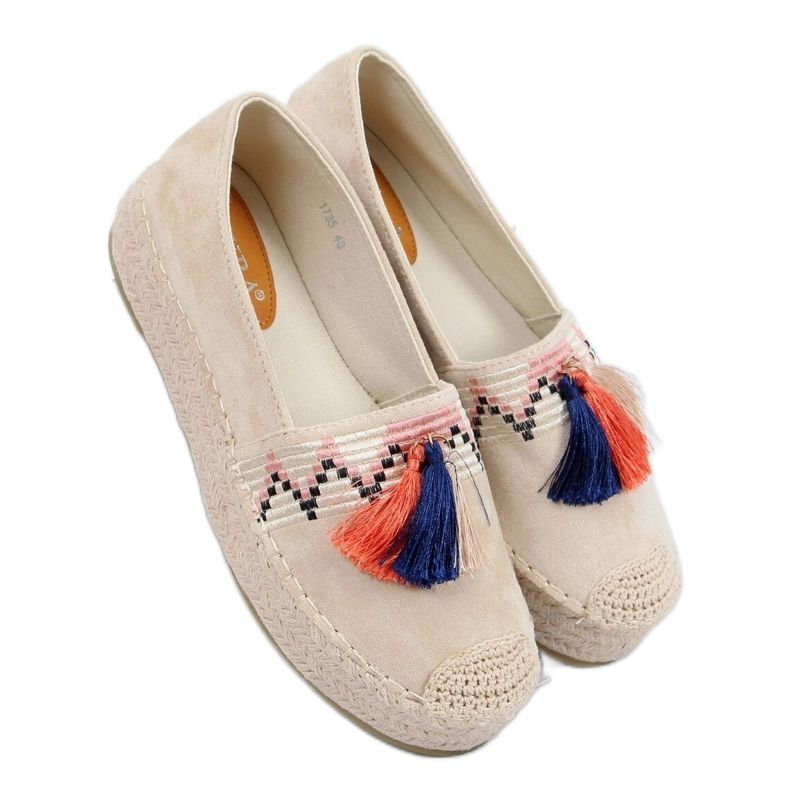 Espadrillit hapsuilla beige 1735 Beige