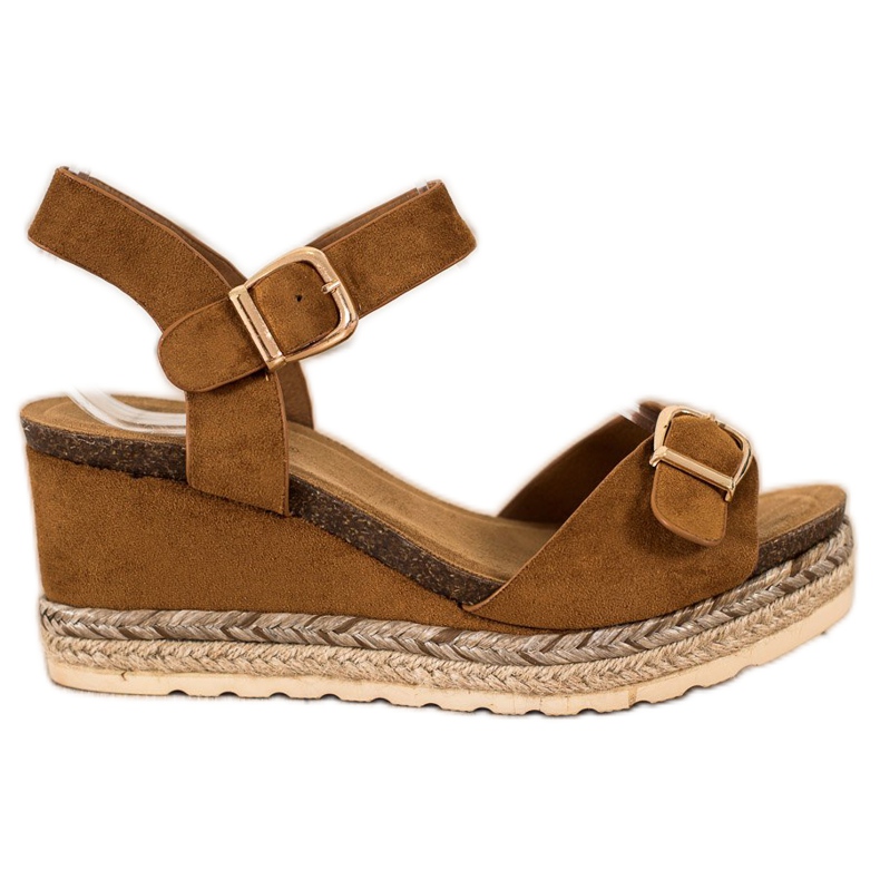 SHELOVET Kiila sandaalit soljella ruskea