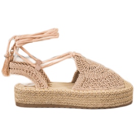 Seastar Sidotut espadrillit alustalla beige