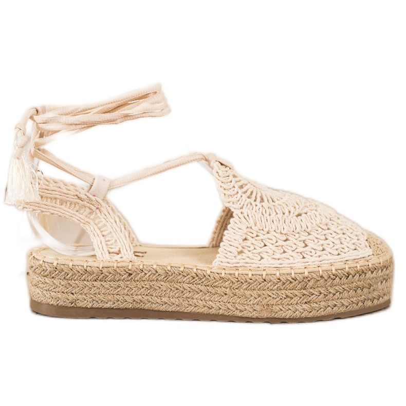 Seastar Sidotut espadrillit alustalla beige