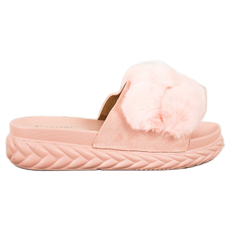 Seastar Vaaleanpunaiset tohvelit turkiksella vaaleanpunainen