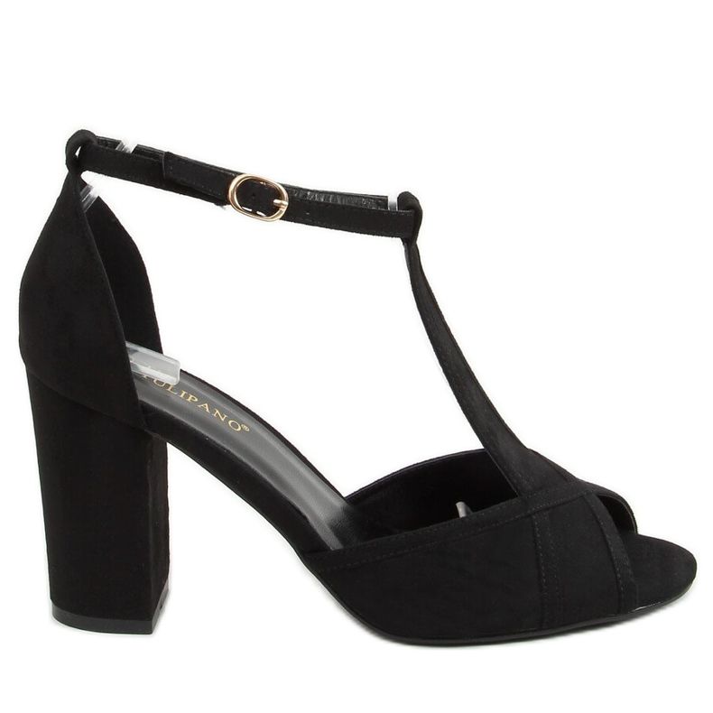 Mustat korkokengät sandaalit P1L1798-3 Musta