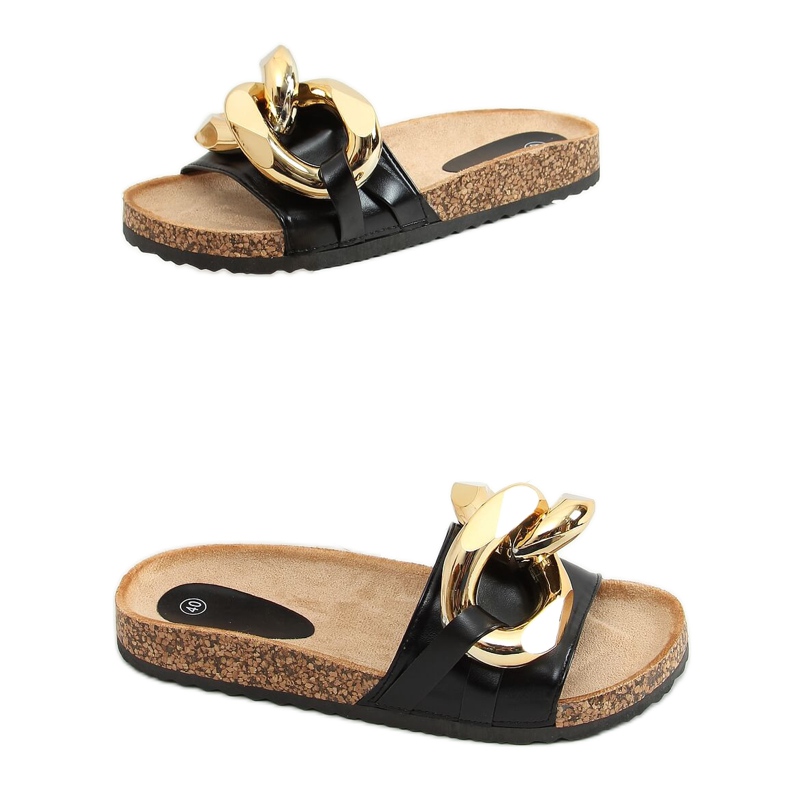 Mustat tossut, joissa paksu ketju musta CK201 musta