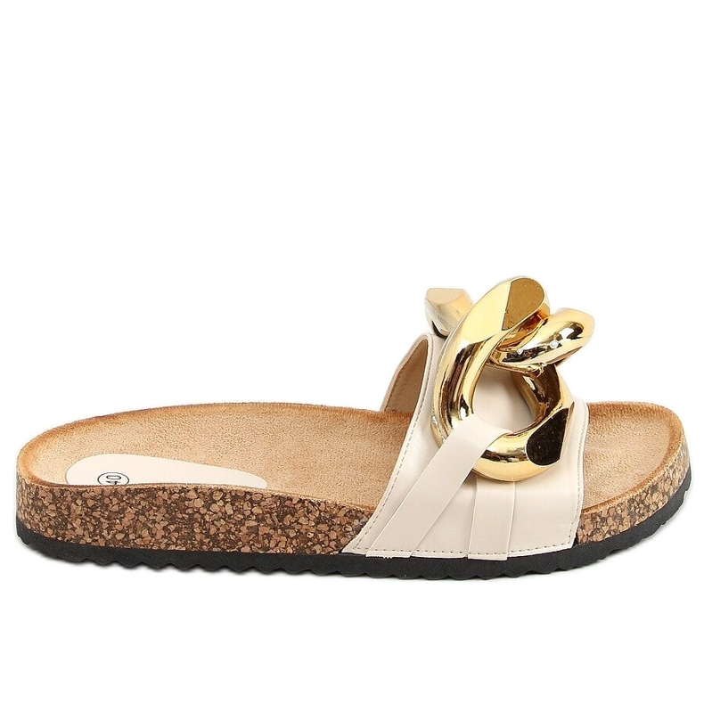 Beige Tossut paksulla ketjulla CK201 Beige