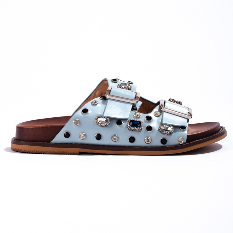 Seastar Muodikkaat varvastossut kristalleilla sininen