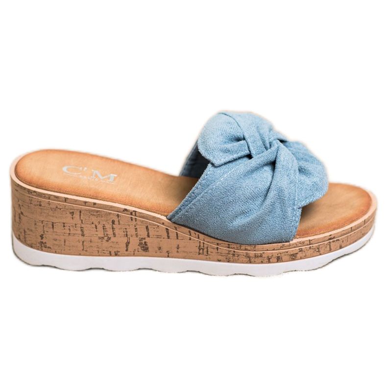 Cm Paris Suede Wedge Sandaalit sininen
