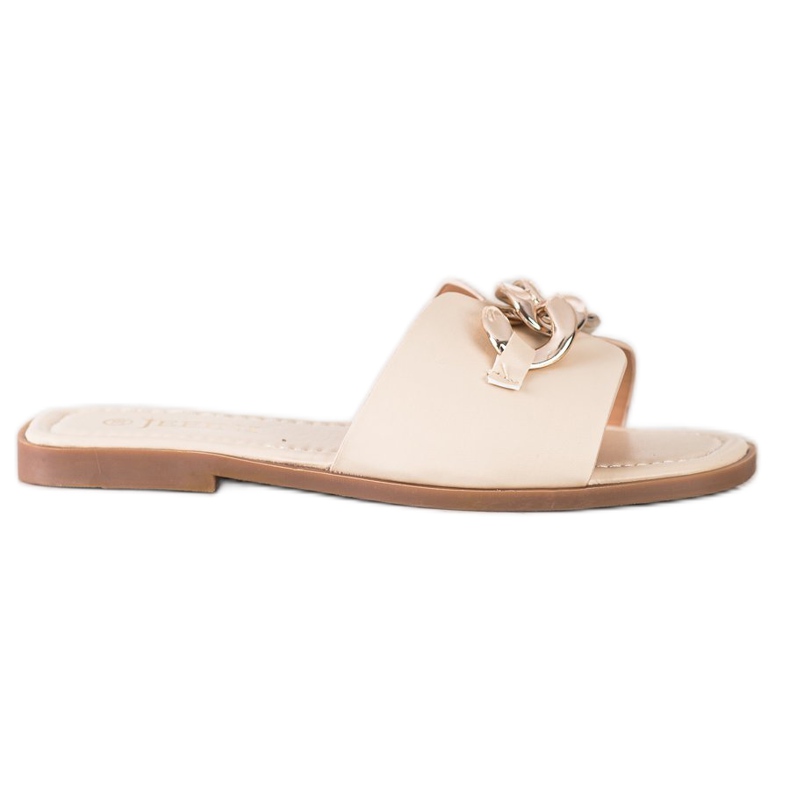 SHELOVET Tossut kultaisella koristeella beige