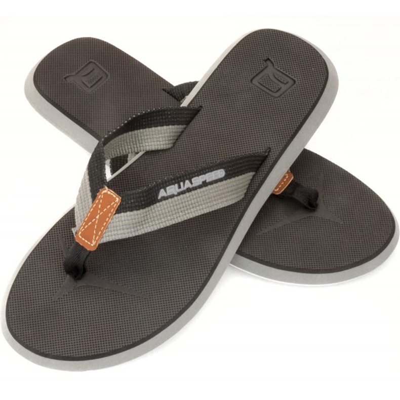 Miesten uima-altaan tohvelit Aqua-Speed ​​Lagos col 07 musta harmaa