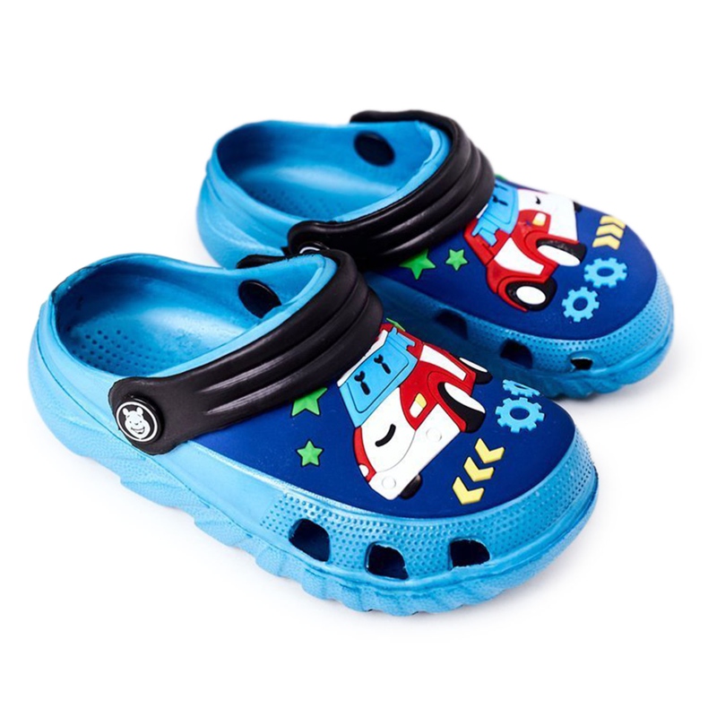 Lasten vaahtotossut Crocs Blue Black Oscar musta sininen