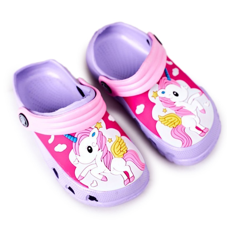 Lasten vaahtotossut Crocs Violet Pink Oscar violetti vaaleanpunainen