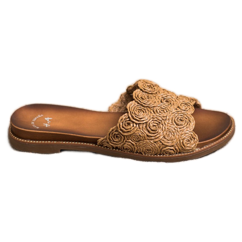 SHELOVET Ruskeat punotut tossut