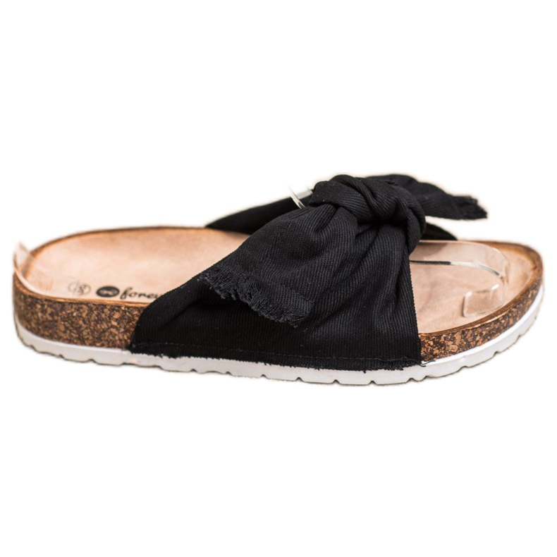 Forever Folie Mukavat tekstiilitossut musta