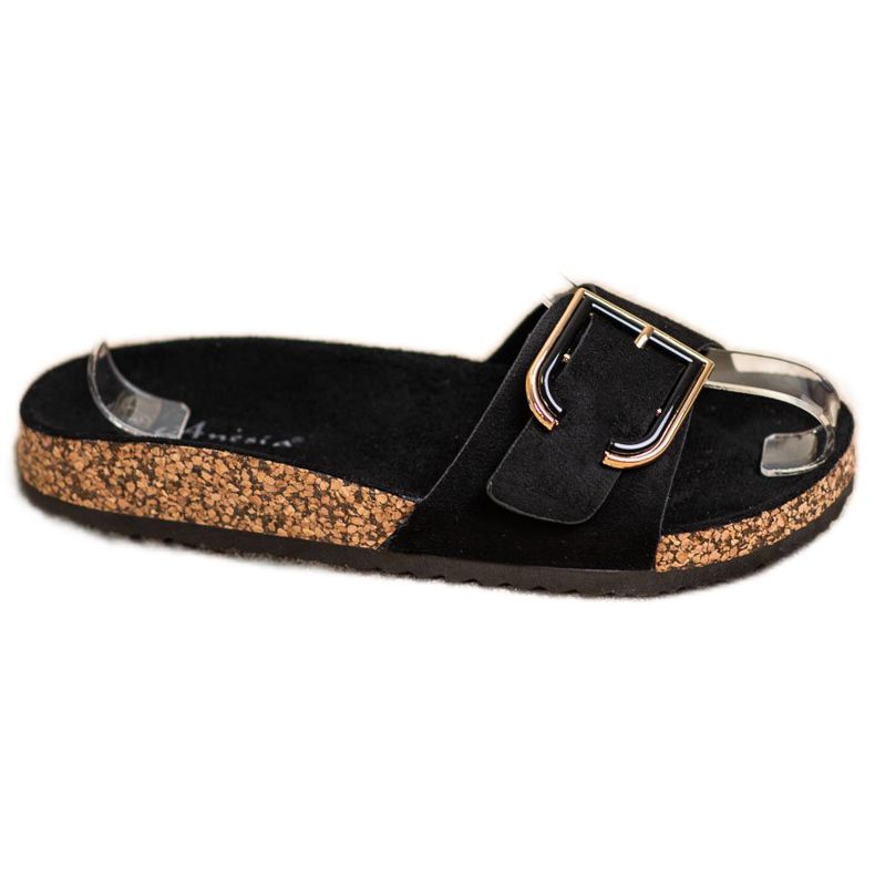 Anesia Paris Rennot mokkanahkatossut musta