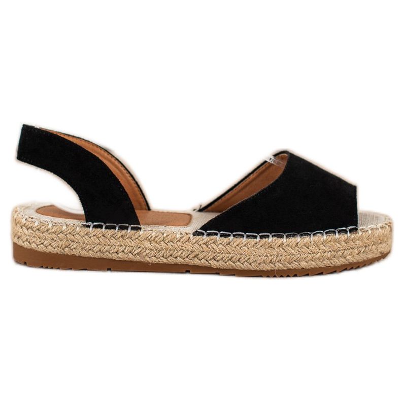 Ideal Shoes Liukuvat espadrillit musta