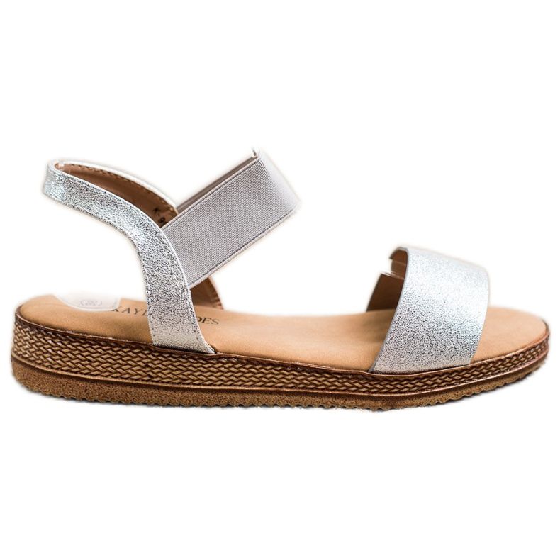 Kayla Silver Slip On Sandaalit hopea