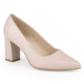 Marco Shoes 1068P -pumput jauhepunaisessa värissä ja suihkut vaaleanpunainen