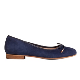 Marco Shoes Suede ballerinat 1152P tummansininen