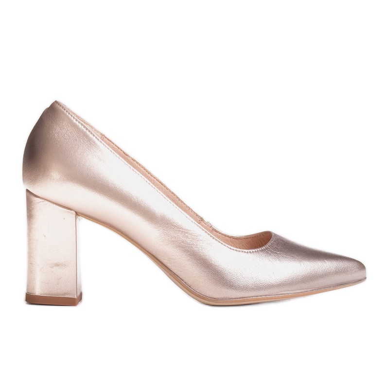 Marco Shoes 1066P platinapumput mielenkiintoisella kantapäällä kultainen