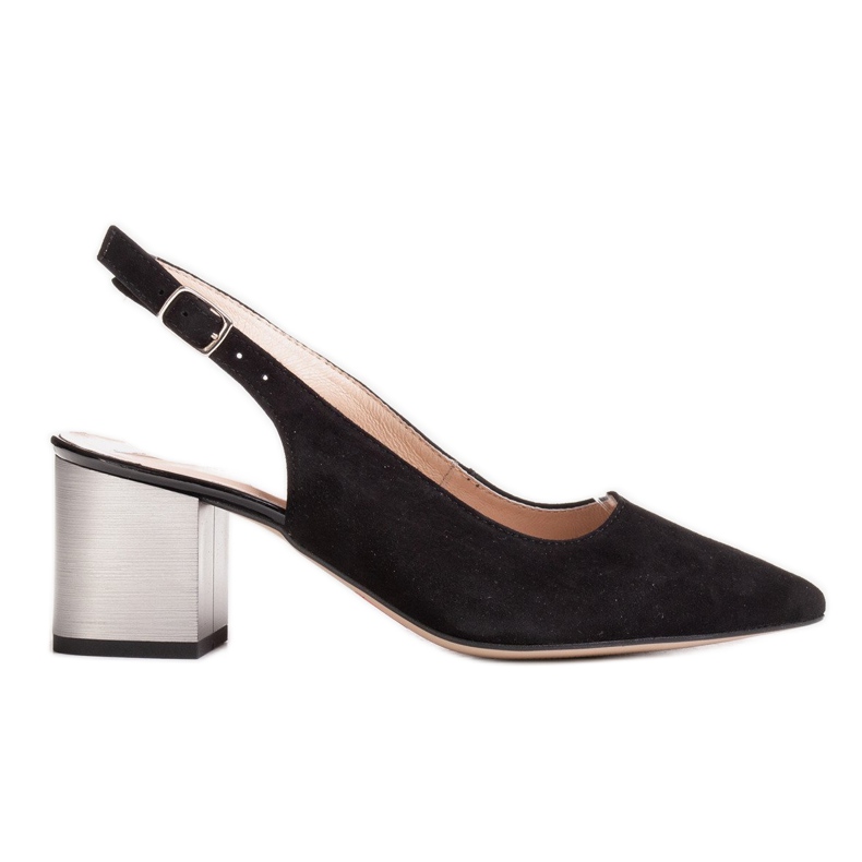 Marco Shoes Mustat sandaalit 1191P hihnalla ja soljella