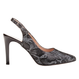 Marco Shoes Mustat sandaalit 0245P, jossa käärme -aihe