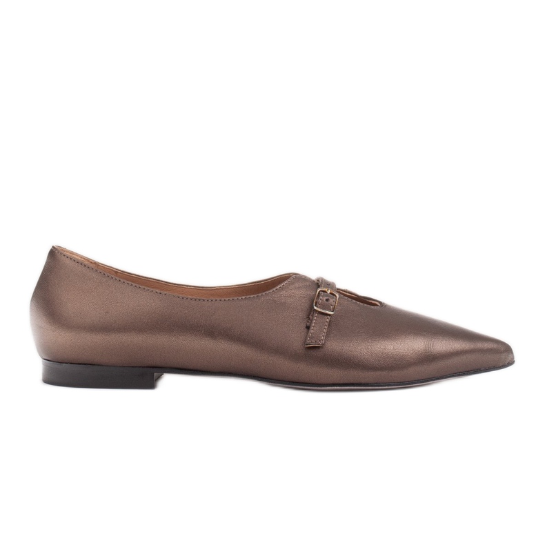 Marco Shoes Ohut 1332P -metalliset ballerinat hihnalla ruskea