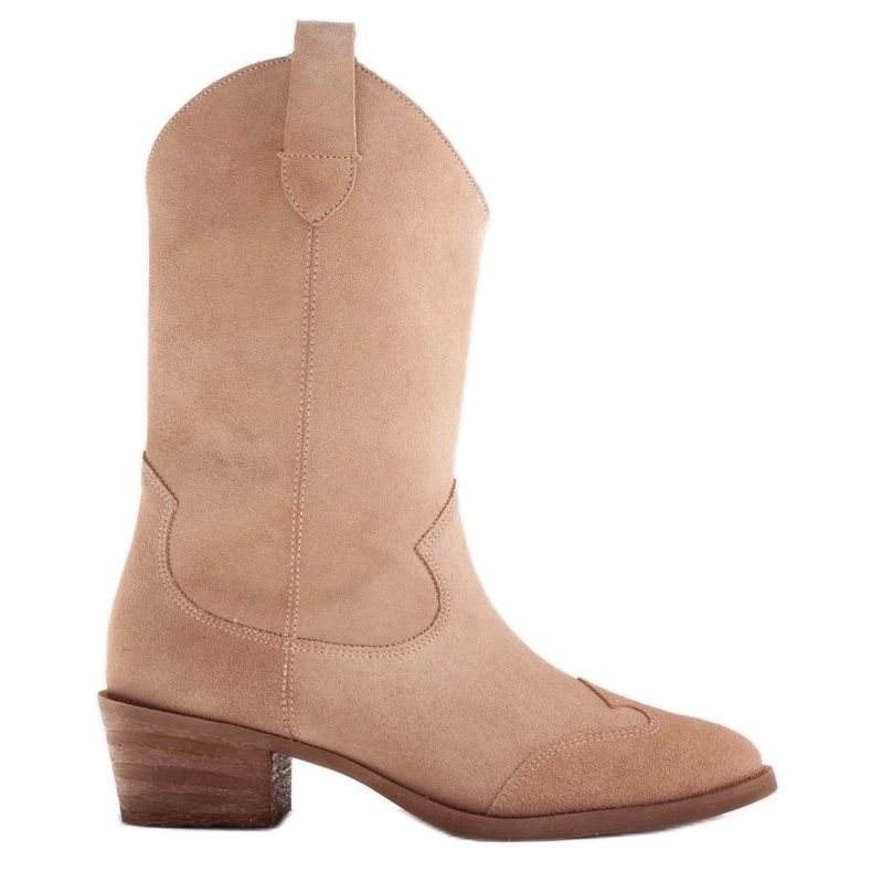 Marco Shoes Beige saappaat luonnon mokkaa