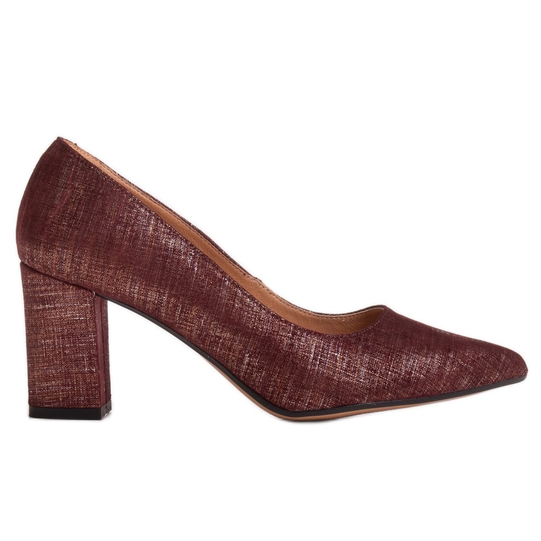 Marco Shoes Maroon -pumput 1527P luonnon mokkaa punainen