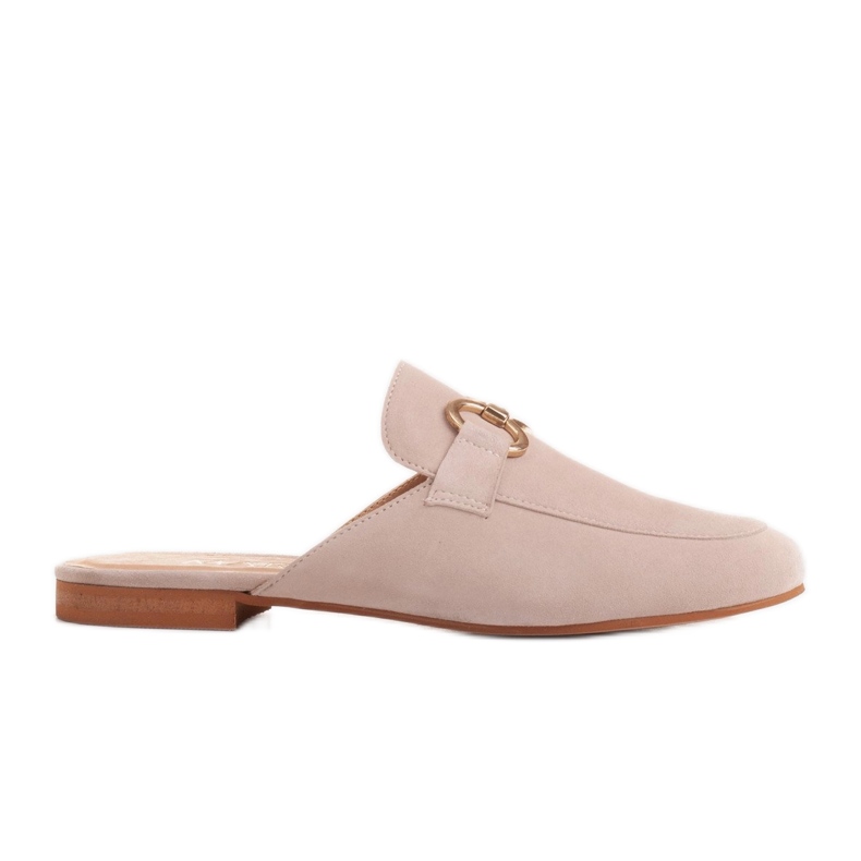 Marco Shoes Naisten mokkanahkatossut, joissa koriste beige