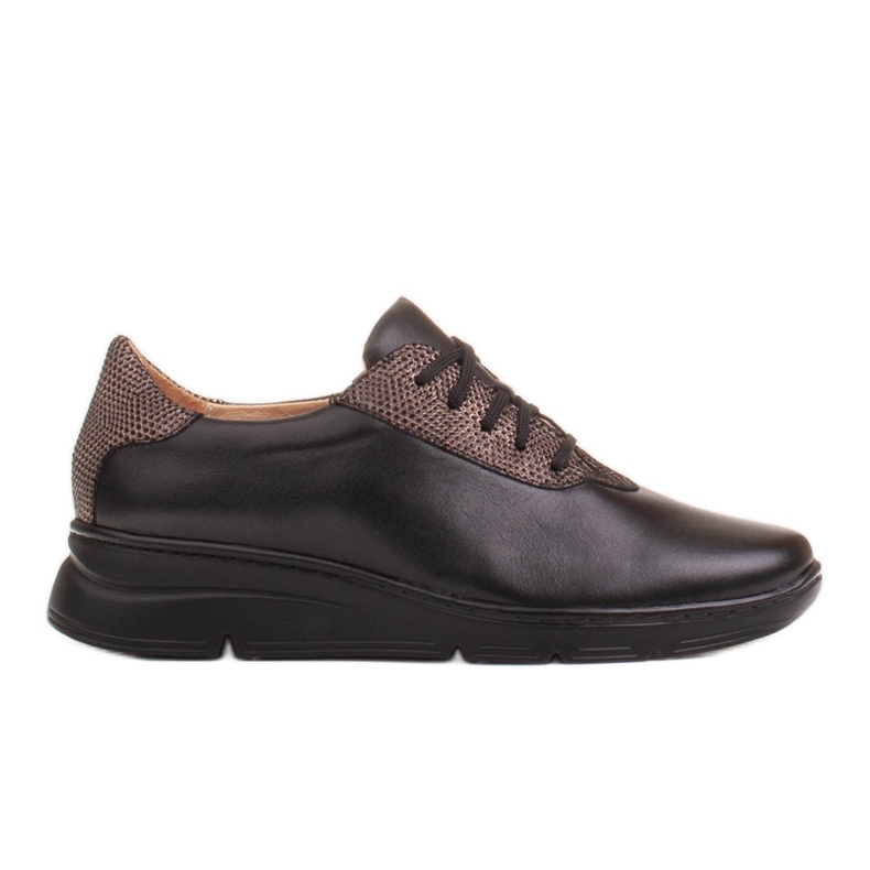 Radoskór Mukavat mustat naisten kengät leveämmälle jalalle