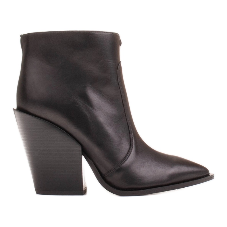 Marco Shoes Naisten luonnolliset nahkaiset cowboy -saappaat musta