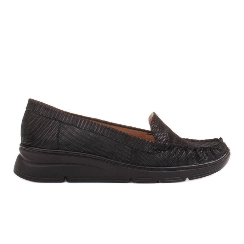 Radoskór Mukavat mustat naisten kengät leveämmälle jalalle