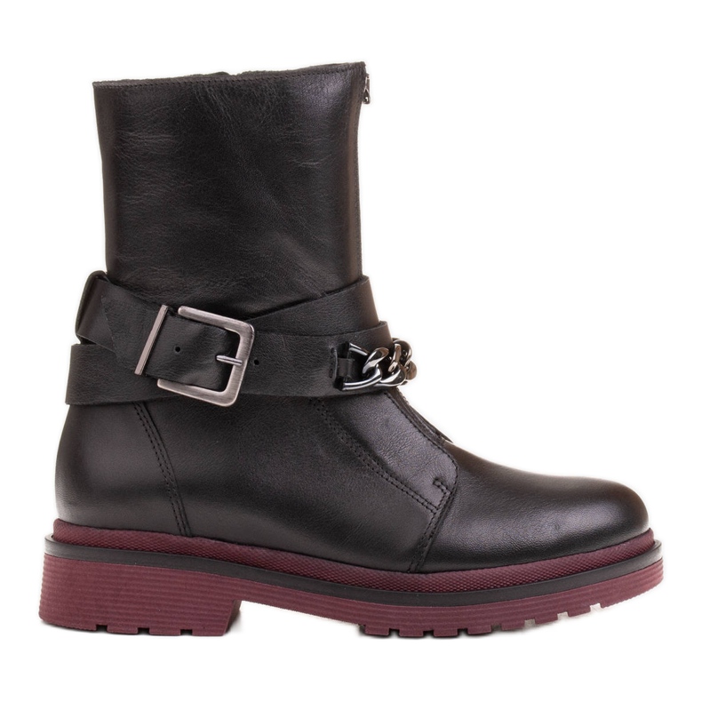 Marco Shoes Marco 1262B naisten vaelluskengät ketjulla, Glany musta