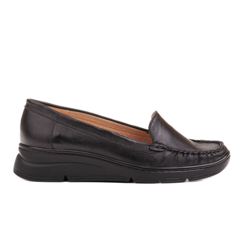 Radoskór Mukavat mustat naisten kengät leveämmälle jalalle