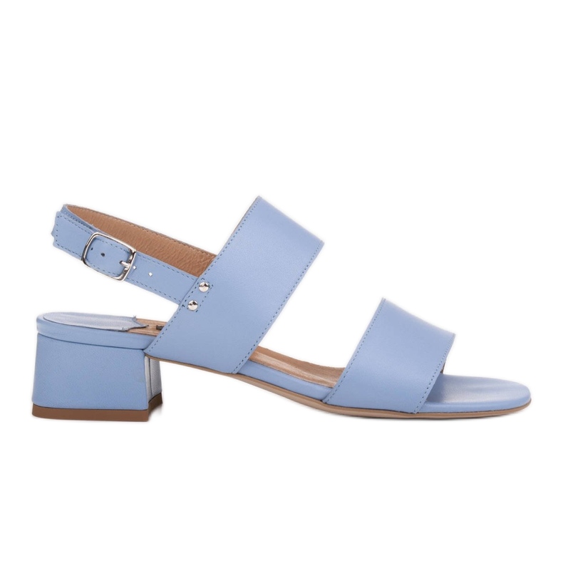 Marco Shoes Cinta-sandaalit, joissa on nahkapäällystetty kantapää sininen